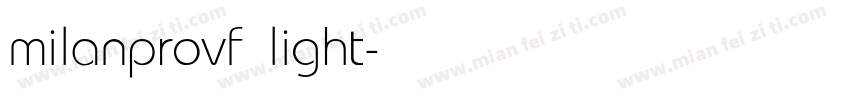 milanprovf light字体转换